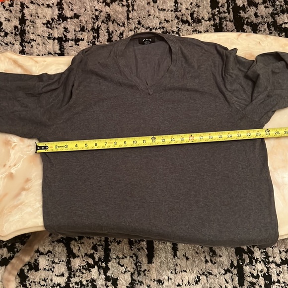 Alfani V-neck heather gray light weight sweater in size XL - Picture 5 of 7